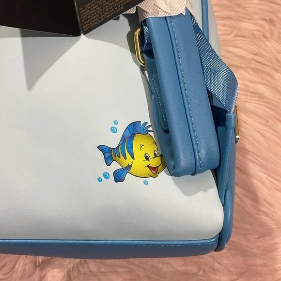 NWT Loungefly Little Mermaid Disney Stained Glass Mini Backpack - Picture 10 of 12